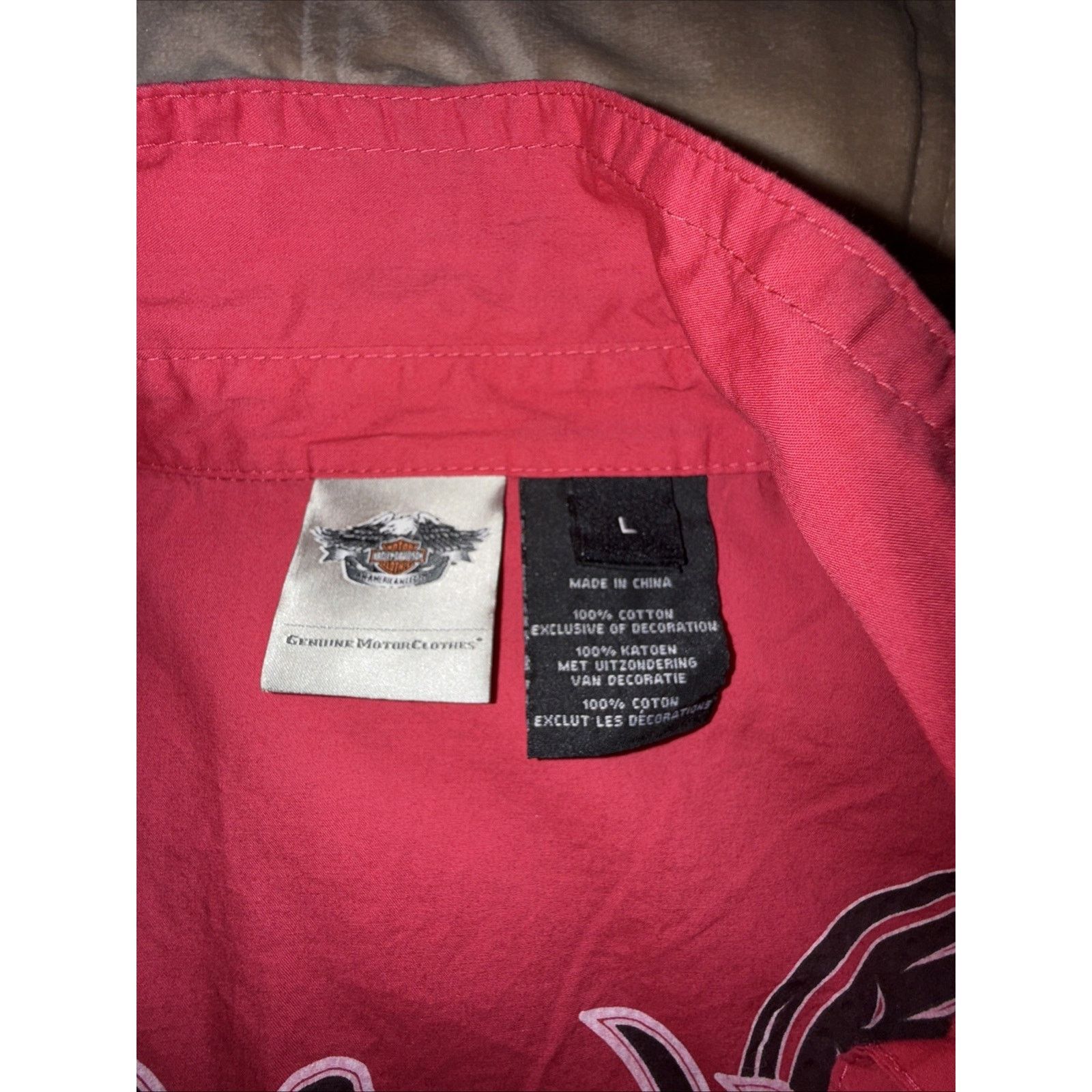 Harley Davidson Harley Davidson Wm's Pearl Snap Moto Western Pink Shirt Sz L Size L / US 10 / IT 46 - 8 Thumbnail