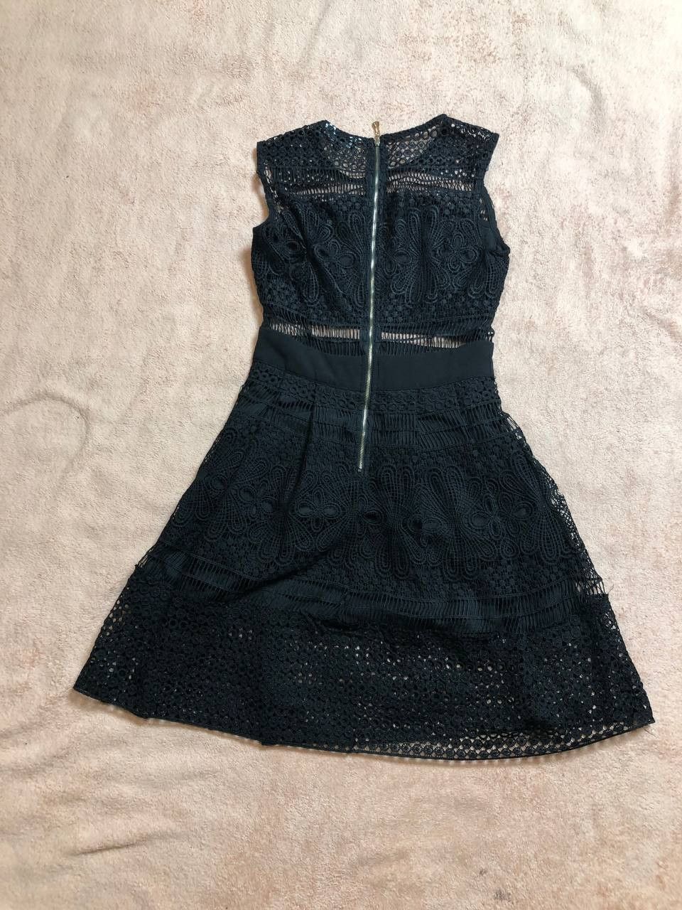 Dolce & Gabbana DOLCE GABBANA Crochet Fit and Flare Dress in Black Size S / US 4 / IT 40 - 13 Thumbnail