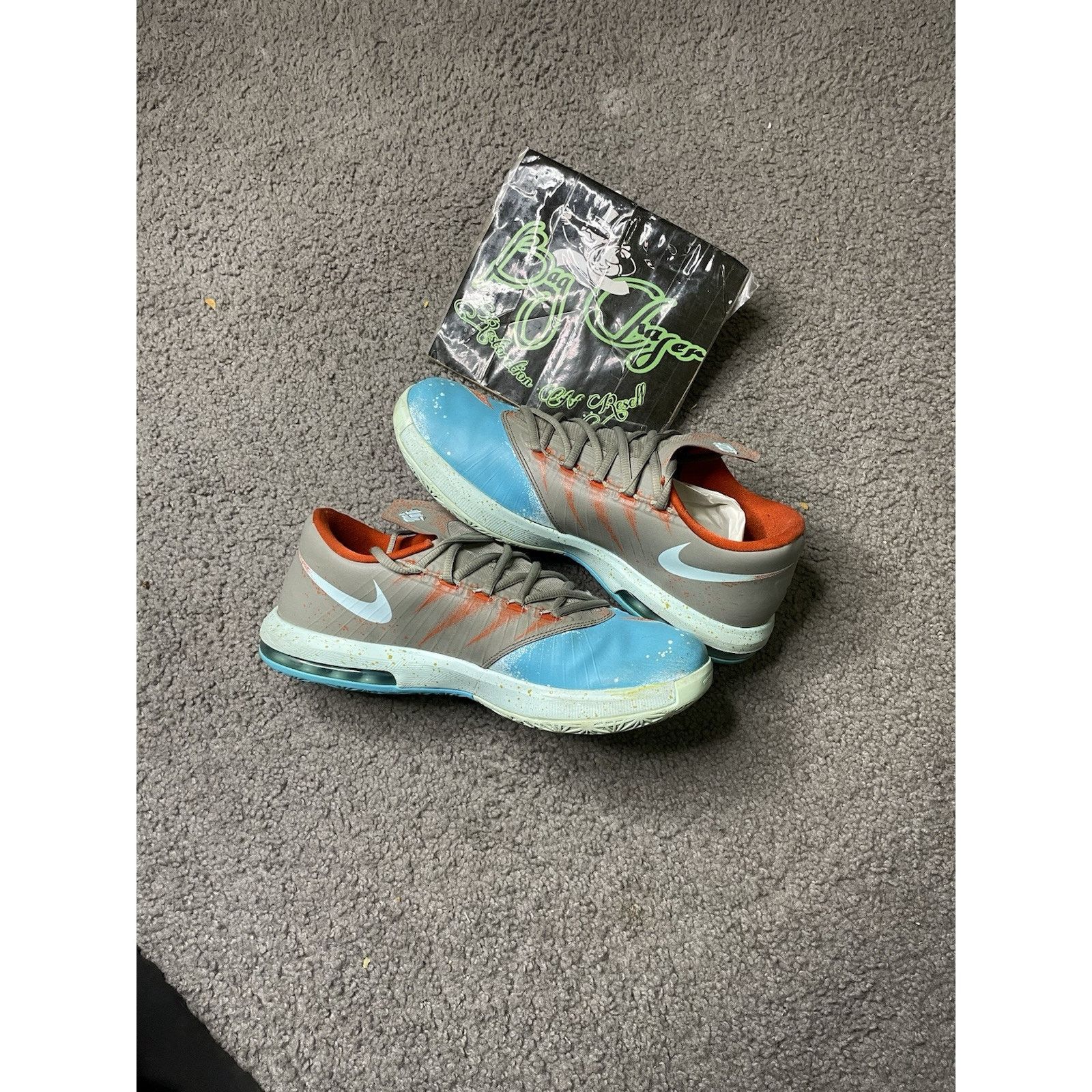 Nike Size 9- Nike KD 6 Maryland Blue Crab 2013 Teal 599424 40 Size US 8 / EU 41 - 3 Thumbnail