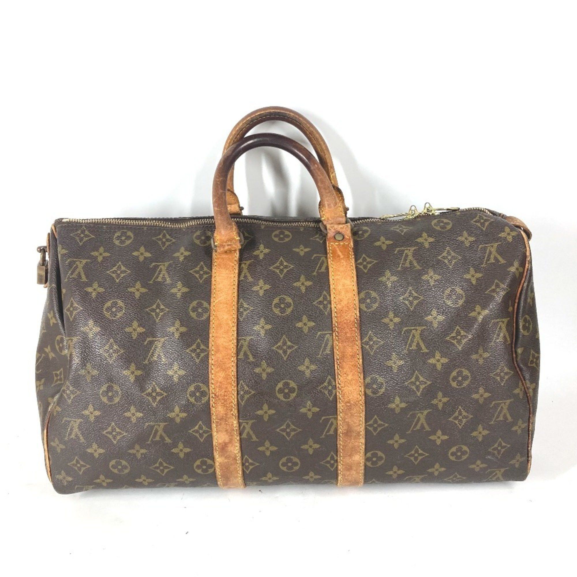 LOUIS VUITTON M41428 Monogram Keepall 45 Bag Travel Boston Canvas Men's Women's Brown