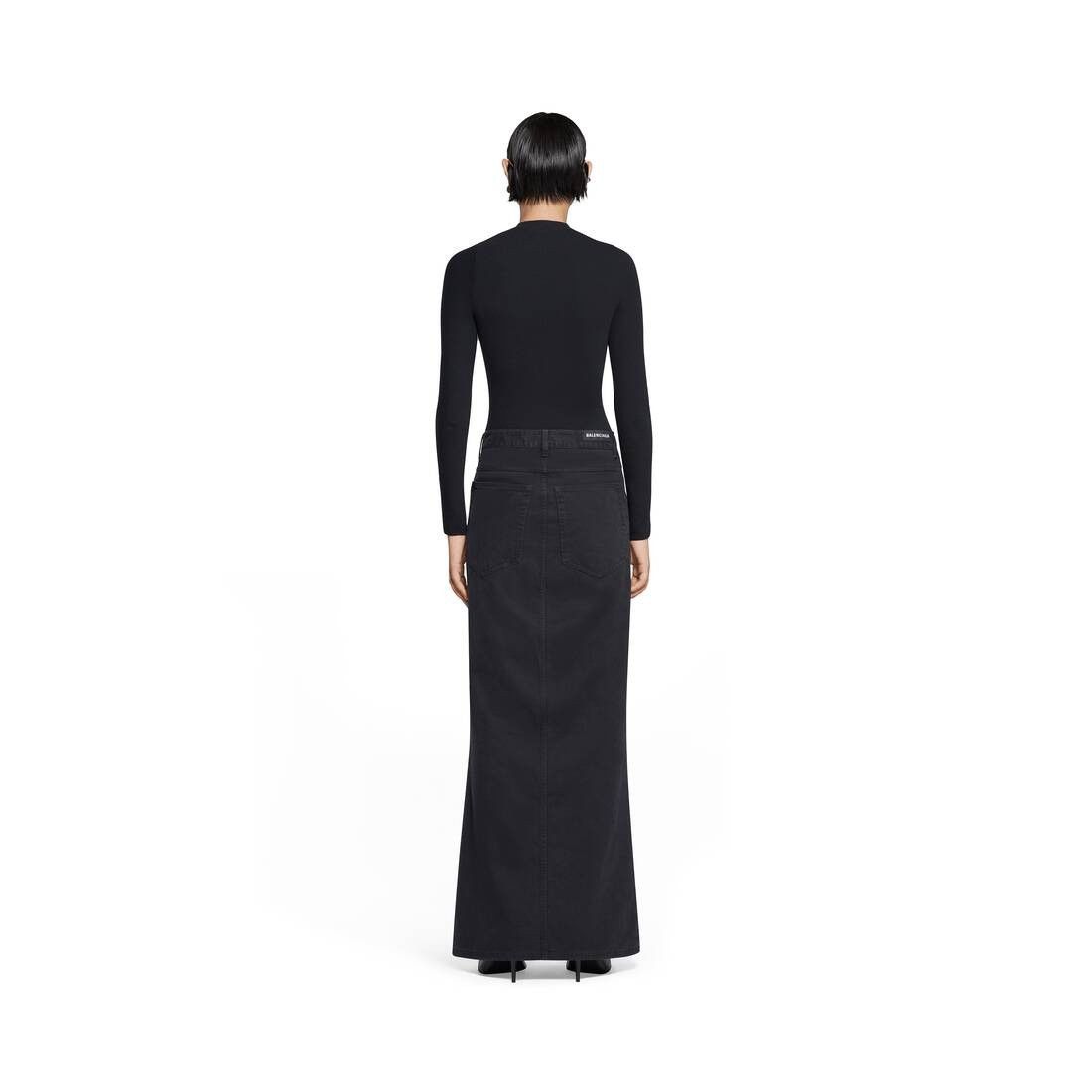Balenciaga oc11z0825 Maxi Skirt in Black Size 26" / US 2 / IT 38 - 4 Thumbnail