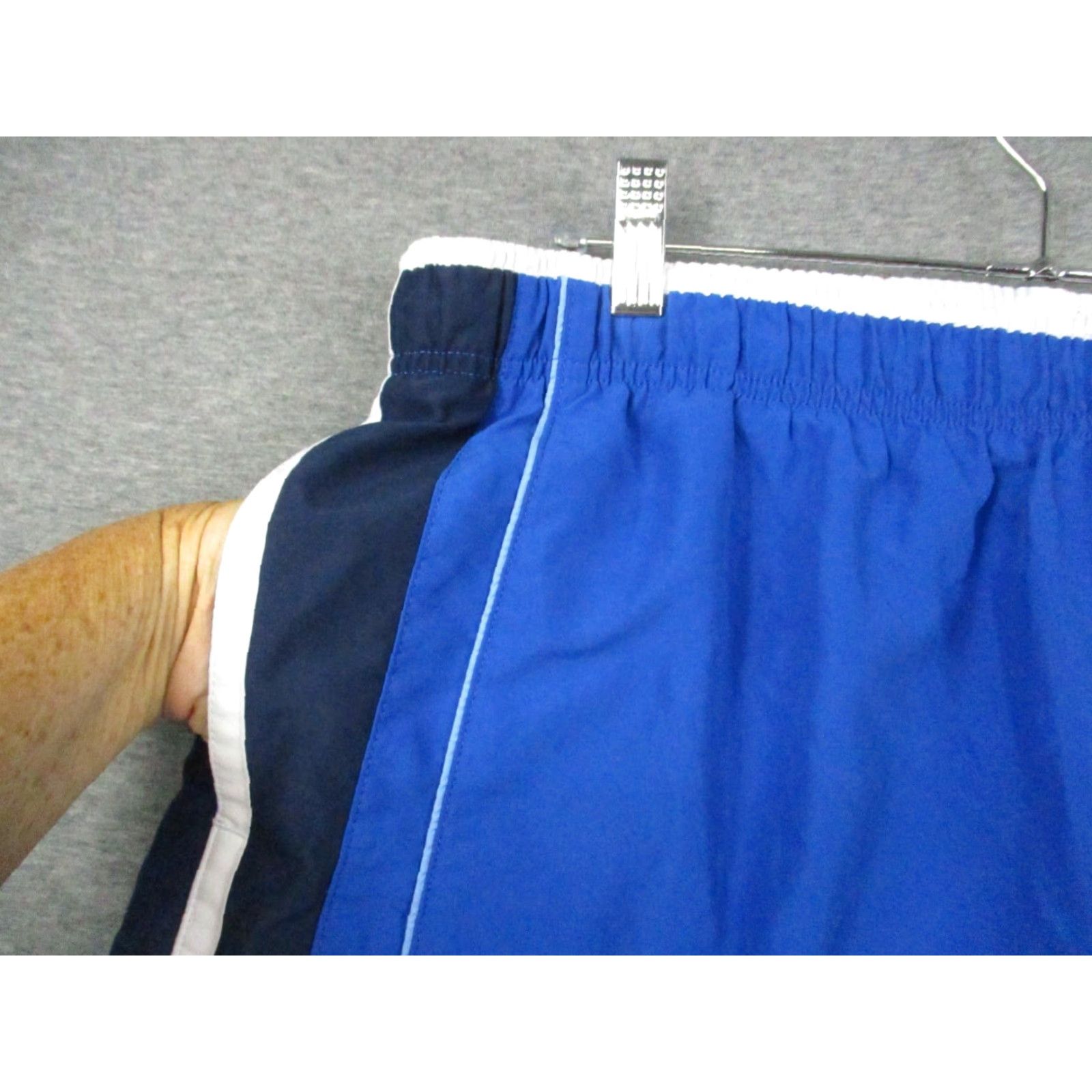 Nike Vintage Nike Swim Shorts Mens XXL Blue White Trim Lined Swoosh Pockets 80's Size US 39 - 3 Thumbnail