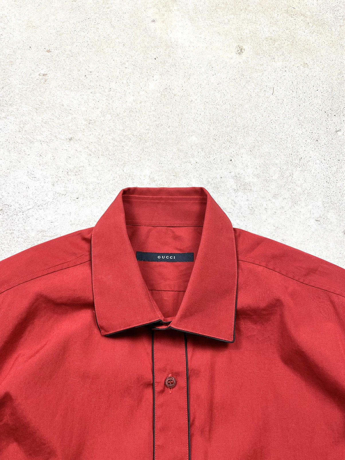 Gucci Gucci Red Shirt Button Up Luxury Designer Size US L / EU 52-54 / 3 - 4 Thumbnail