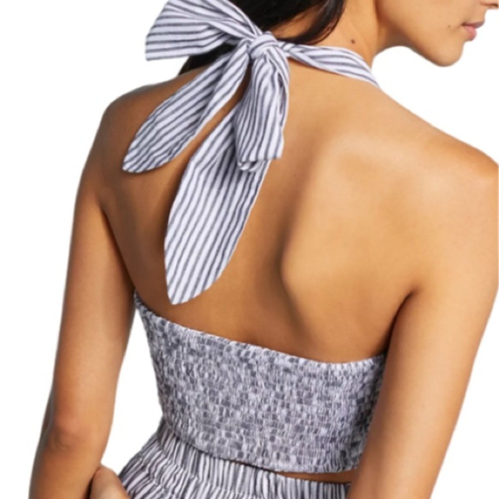 Mara Hoffman Mara Hoffman Pinstriped Bikini Crop Top Size S Size S / US 4 / IT 40 - 3 Thumbnail