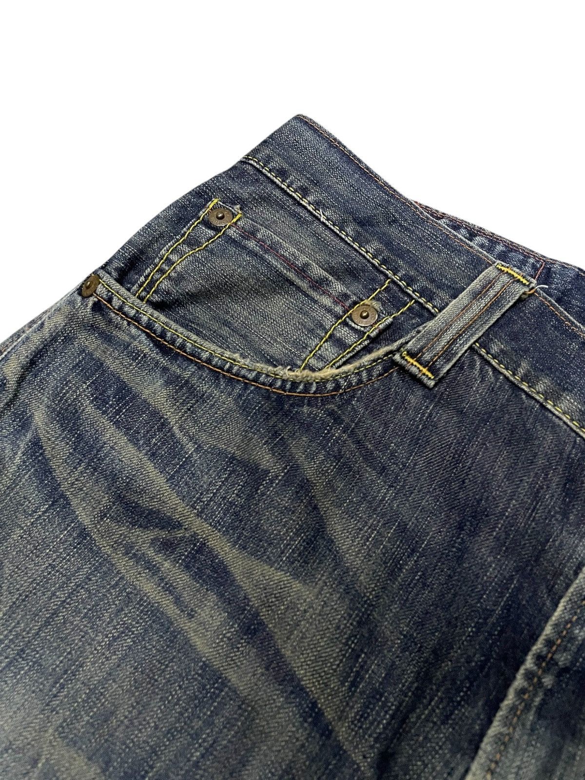 Edwin Rare Edwin 503 Flare Heavy Stitch Multi Colour Denim Jeans Size US 34 / EU 50 - 12 Thumbnail