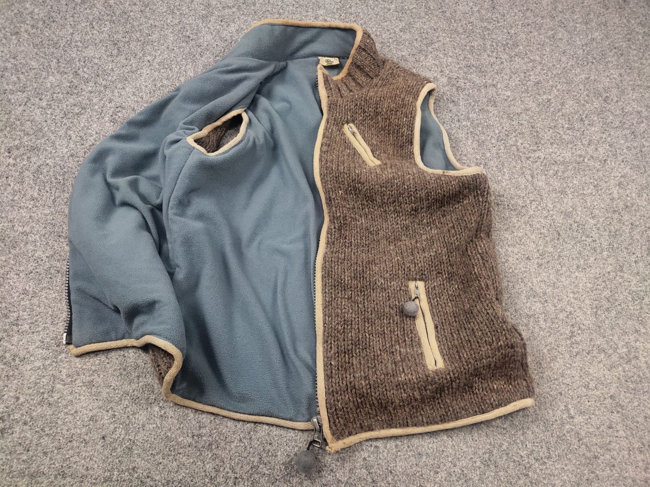 Vintage Pachamama Wool Zip Knit Sleeveless Fleece Vest Jacket Size M / US 6-8 / IT 42-44 - 2 Thumbnail