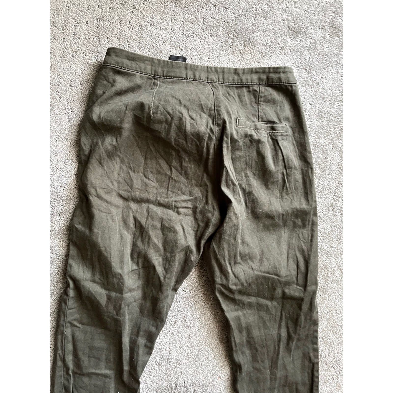 H&M VINTAGE H&M Womens 10 Chino Pants Skinny Leg Cotton Blend Casual Mid Rise Brown Pockets Size 32" / US 10 / IT 46 - 4 Thumbnail