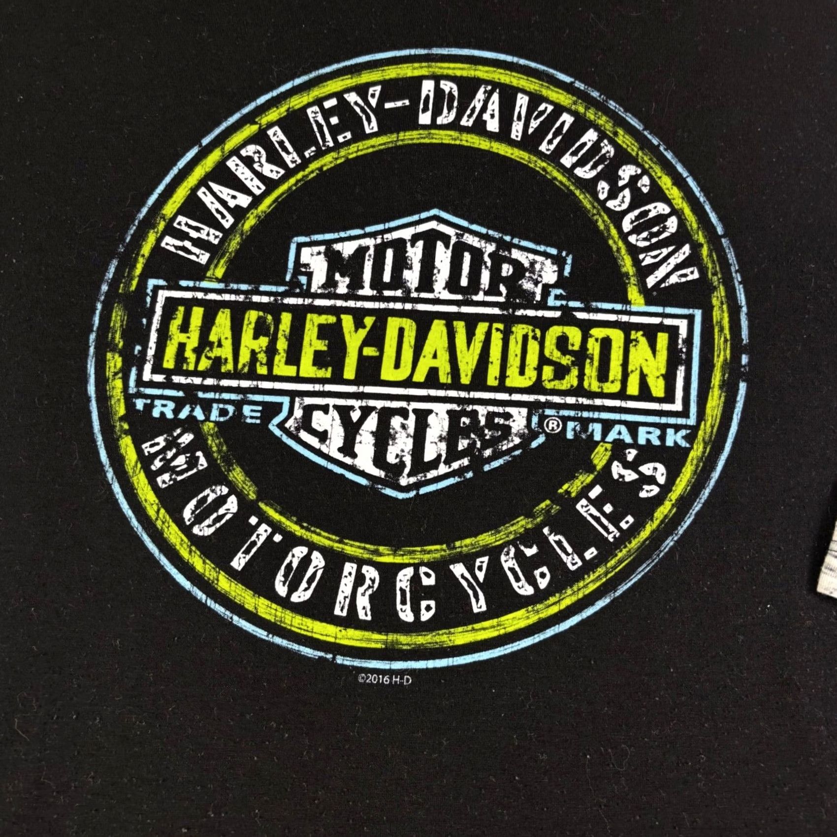 Harley Davidson Harley-Davidson Raglan Shirt Womens L Black Grey Neon Valley Forge PA 2016 Size L / US 10 / IT 46 - 6 Thumbnail