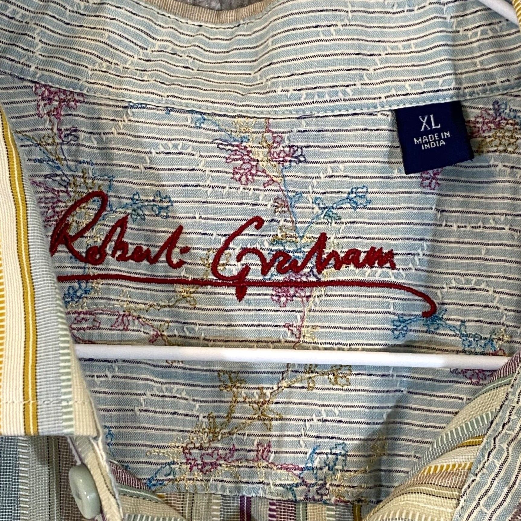 Robert Graham Robert Graham Shirt Mens XL Multicolor Vertical Striped Button Up Dress Top L/S Size US XL / EU 56 / 4 - 2 Thumbnail