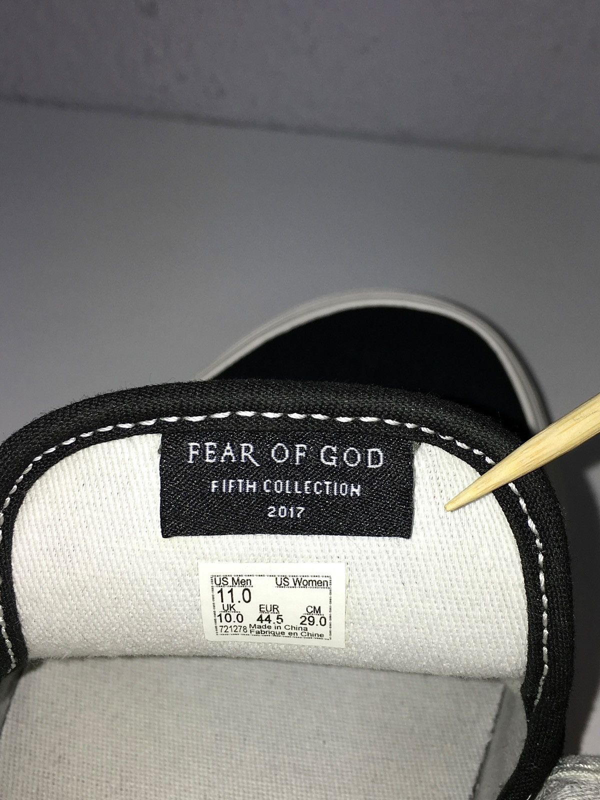 Fear of God × Vans shoes VANS x FEAR OF GOD FOG Slip-on 47 V DX sneakers y2k Size US 11 / EU 44 - 14 Thumbnail