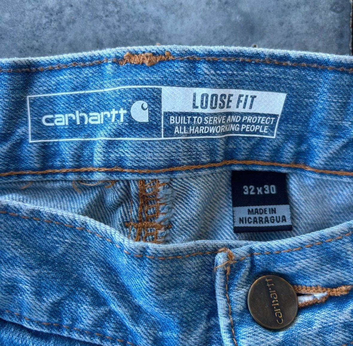 Carhartt Carhartt Lined Denim Work Jeans Loose Fit 32x30 Size US 32 / EU 48 - 2 Thumbnail