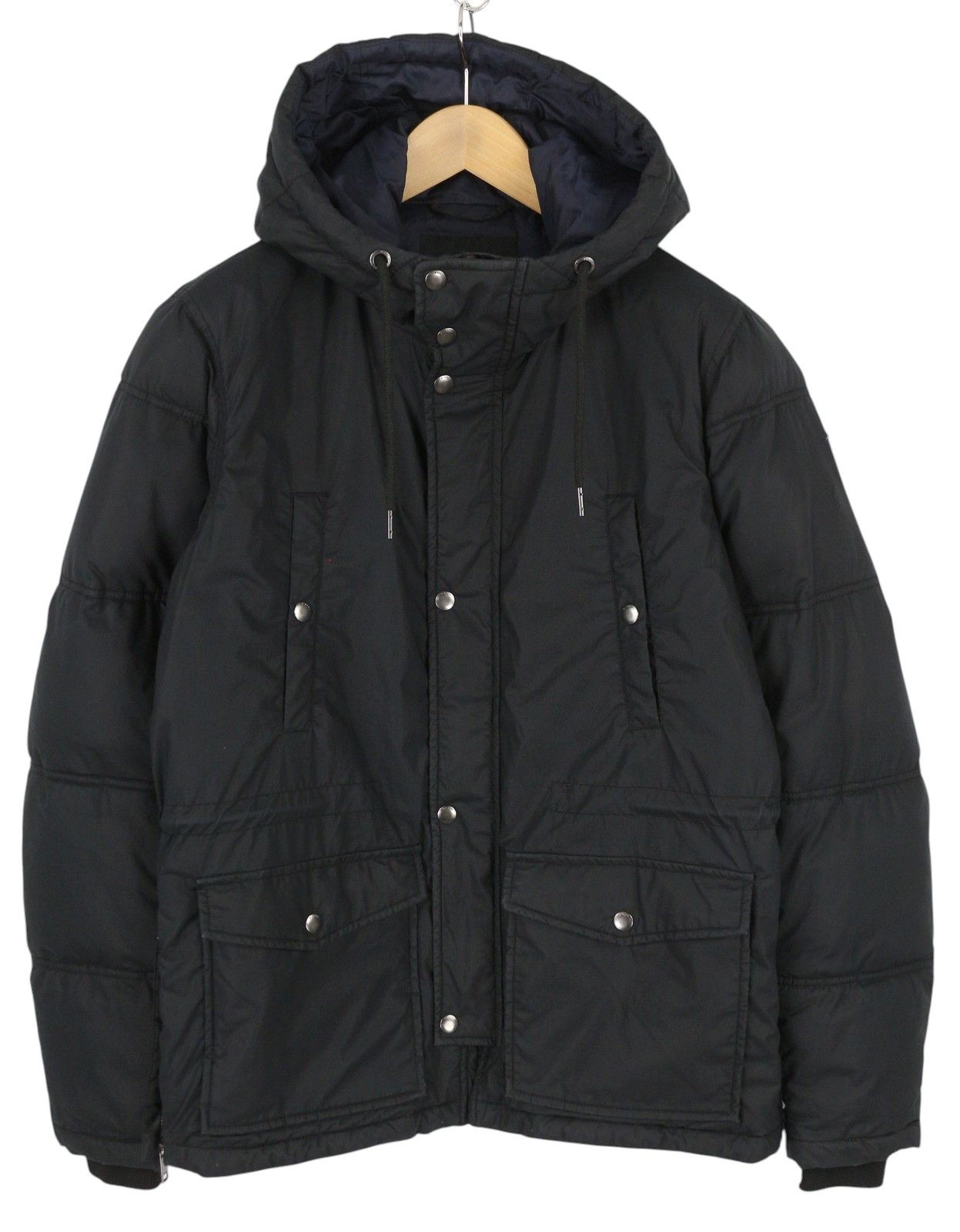 Diesel M Black Full Zip Hooded Insulated Drawstring Lined 86368 Size US M / EU 48-50 / 2 - 1 Thumbnail