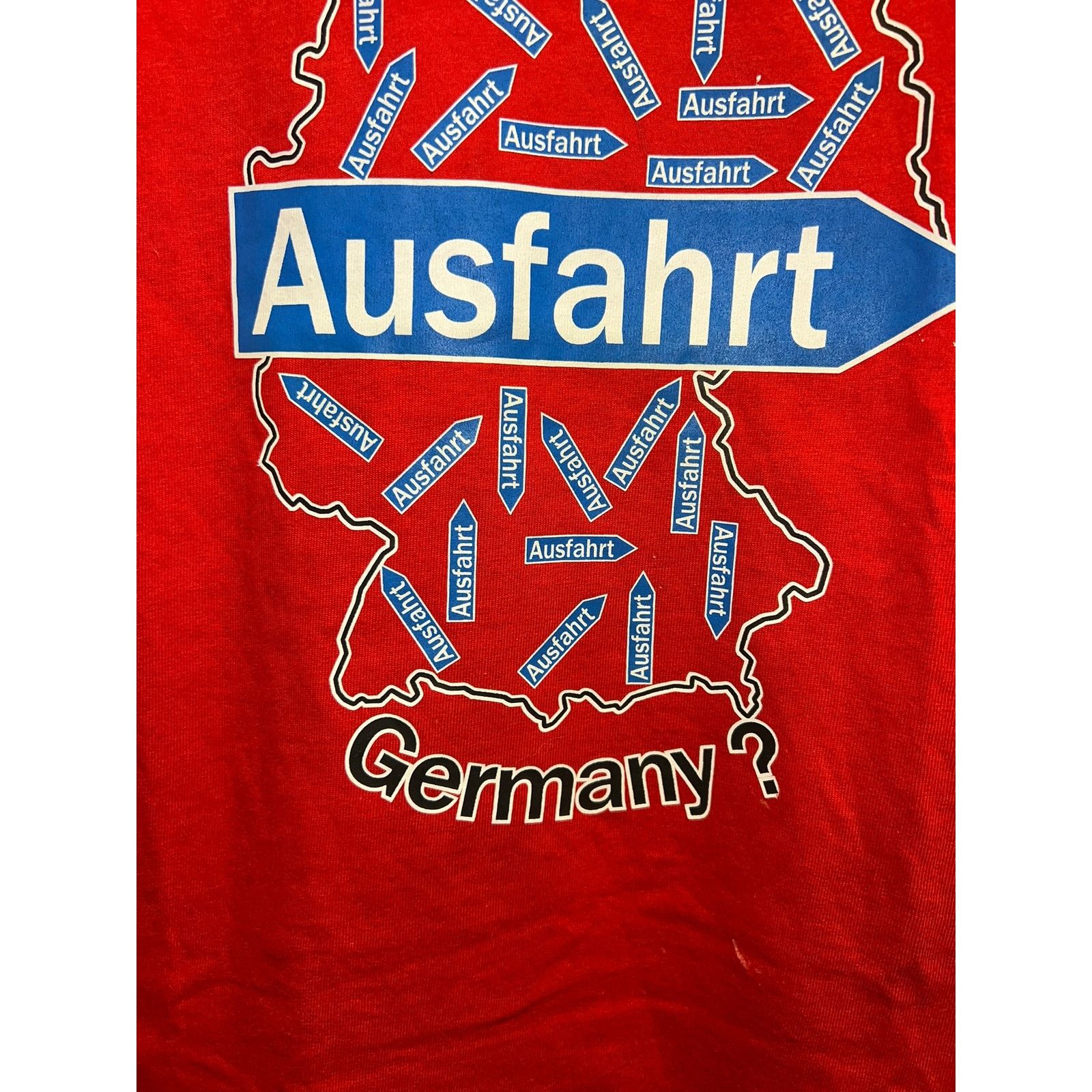 Gildan Vintage Germany Shirt Where The Heck Is Ausfahrt Exit Road M Size US M / EU 48-50 / 2 - 4 Thumbnail