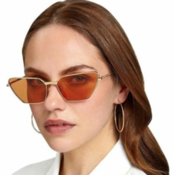 image of Gucci New Gg0537S 002 Cat Eye Unisex Sunglasses in Gold, Women's