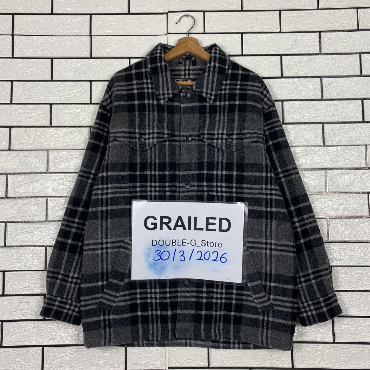 Japanese Brand Vintage Wool Jacket Eddie Bauer Tartan Design Issey Miyake Size US S / EU 44-46 / 1 - 1 Thumbnail