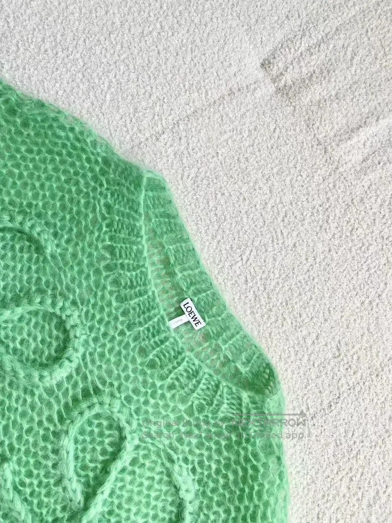 Loewe Loewe Green Embroidered Logo Pattern Long Sleeve Knitted S Size XS / US 0-2 / IT 36-38 - 4 Thumbnail