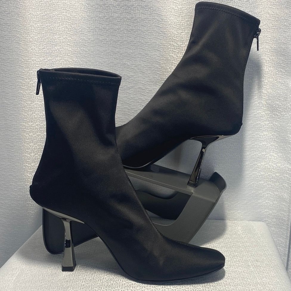Zara Zara Metallic Stiletto Black Boots Womens 37 (US 6.5) Size US 6.5 / EU 39-40 - 2 Thumbnail