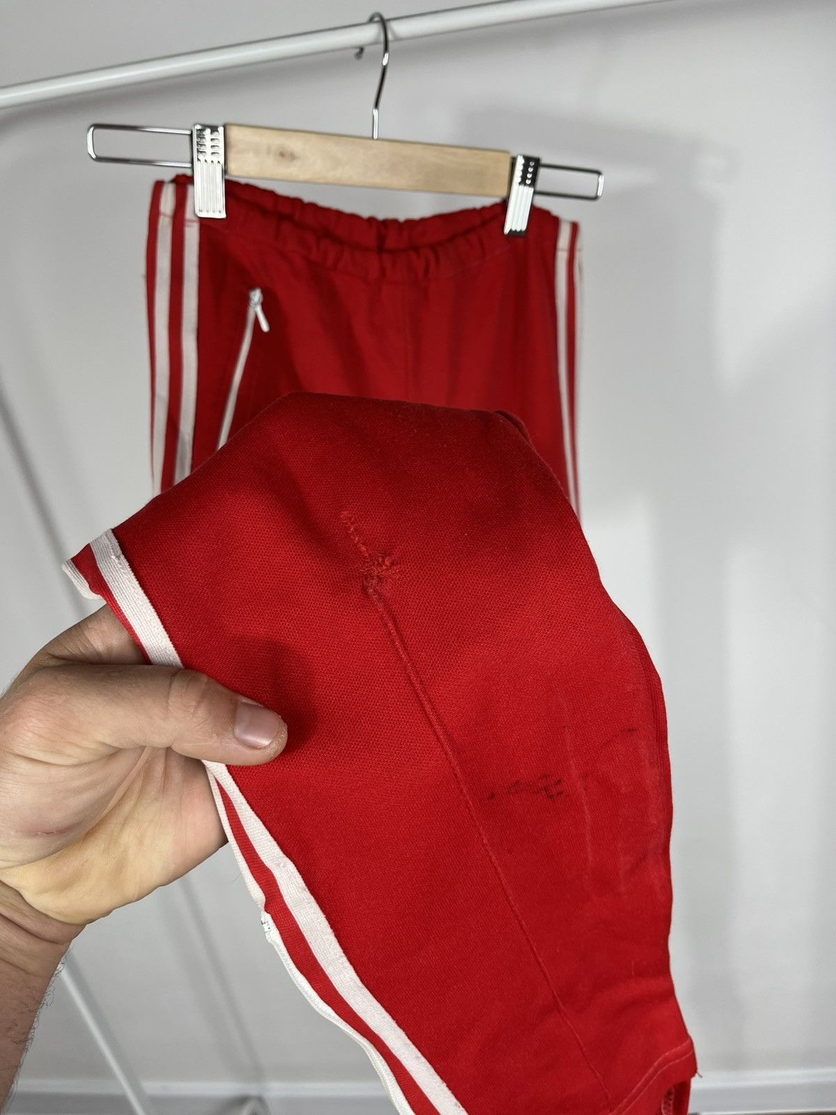 Adidas Vintage Adidas kids track pants red 3 stripes size 152 Size US 26 / EU 42 - 3 Thumbnail