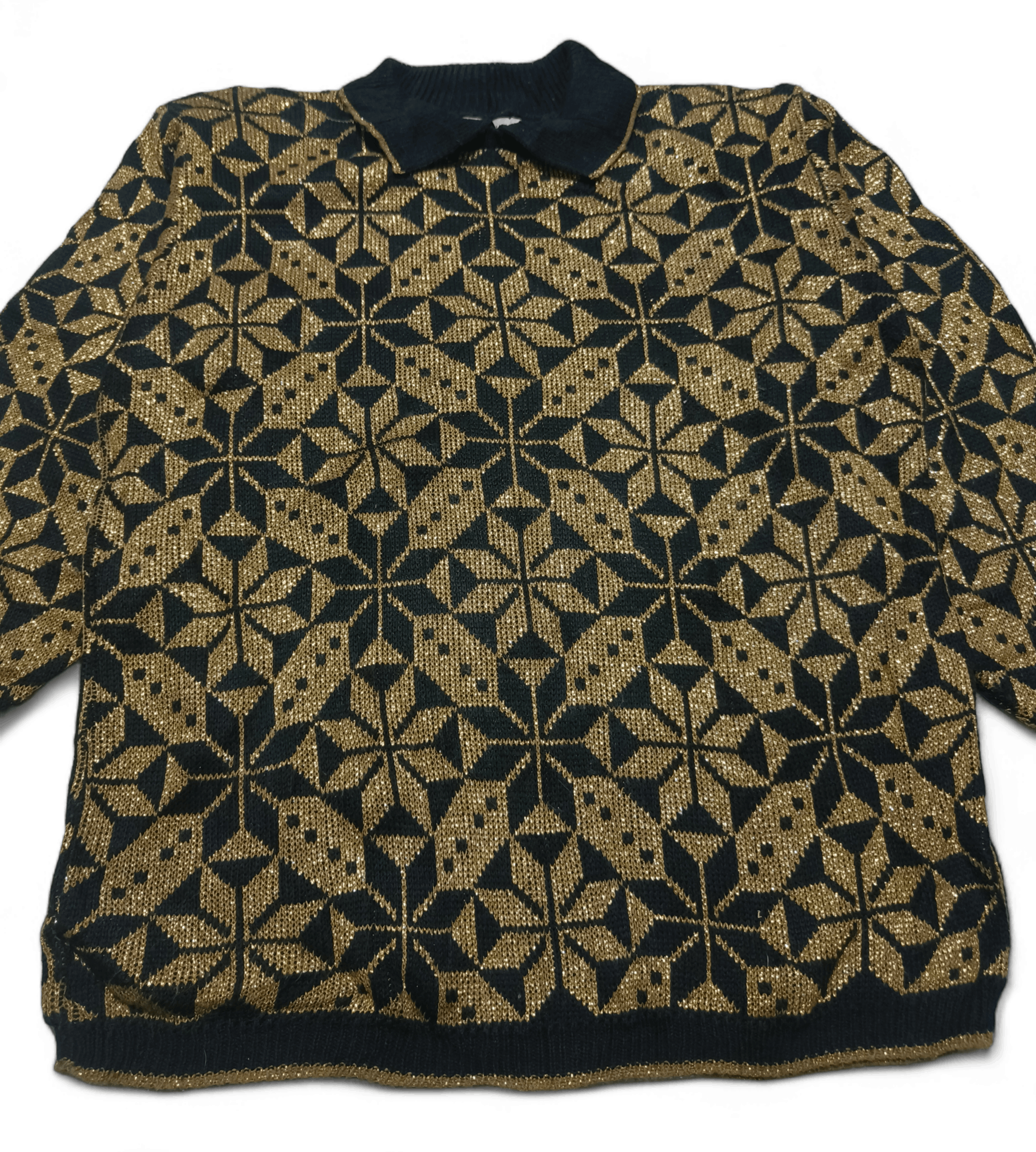 Other Vintage 70s ALFRED DUNNER Knit Bling Sparkle Lurex Sweater Size M / US 6-8 / IT 42-44 - 4 Thumbnail