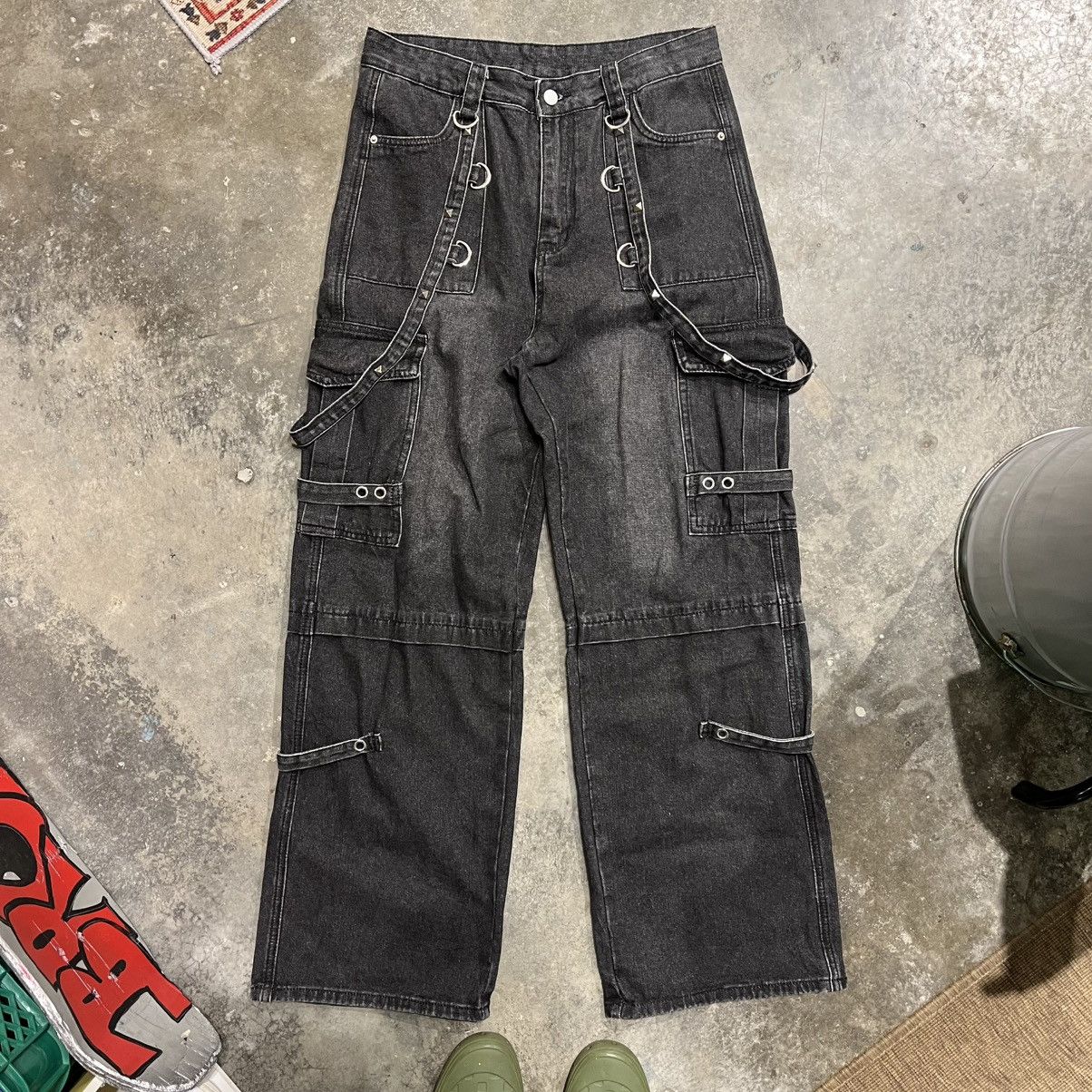 Grailed Romwe Rip-off Balenciaga Raver Baggy Bondage Denim Size US 33 - 1 Thumbnail