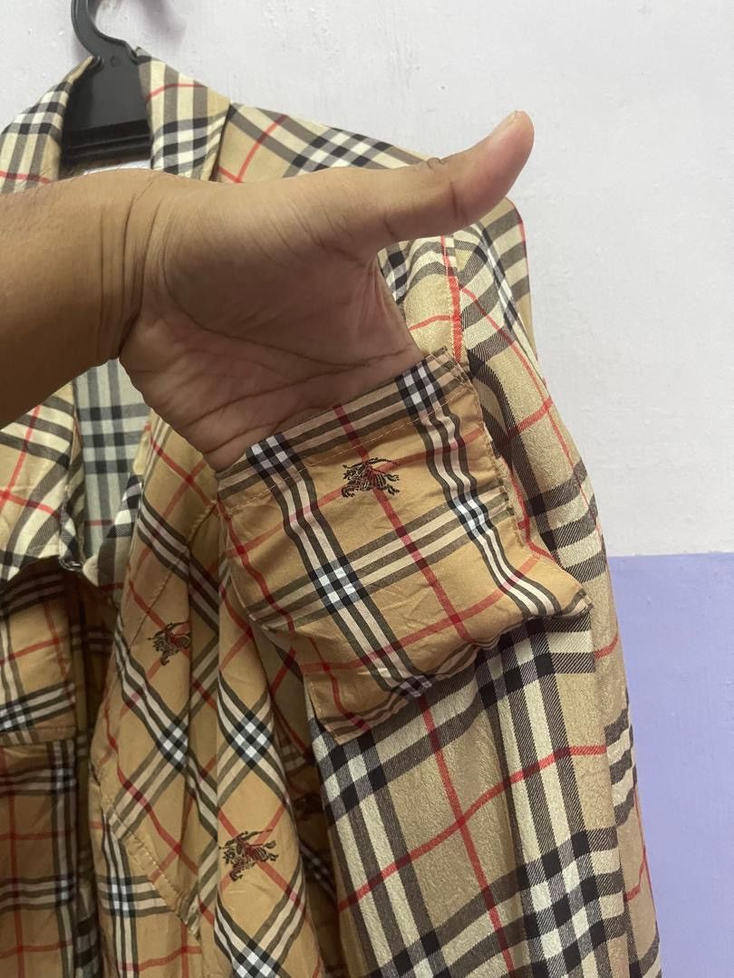 Burberry Burberry Vintage Checkered Silk and Cotton Shirt Dress Size M / US 6-8 / IT 42-44 - 12 Thumbnail