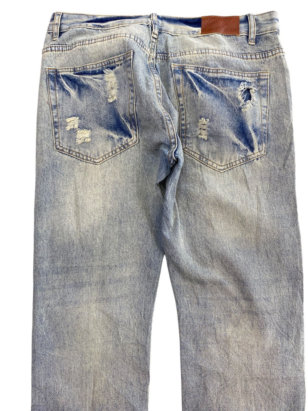 Japanese Brand Japanese Brand Acid Blue Wash Style Patchwork Jeans Size US 32 / EU 48 - 4 Thumbnail