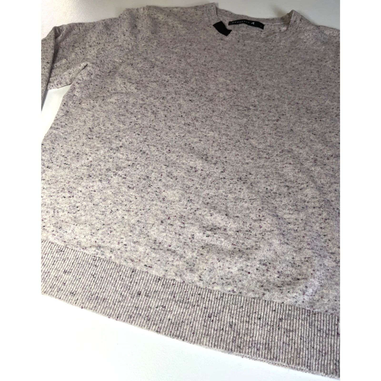 Vintage VINTAGE Redvanly Men's Gray Purple Merino Wool Crewneck Sweater L Pullover Knit 100% Merino Wool Classic Winter Casual Mens Size US L / EU 52-54 / 3 - 5 Thumbnail