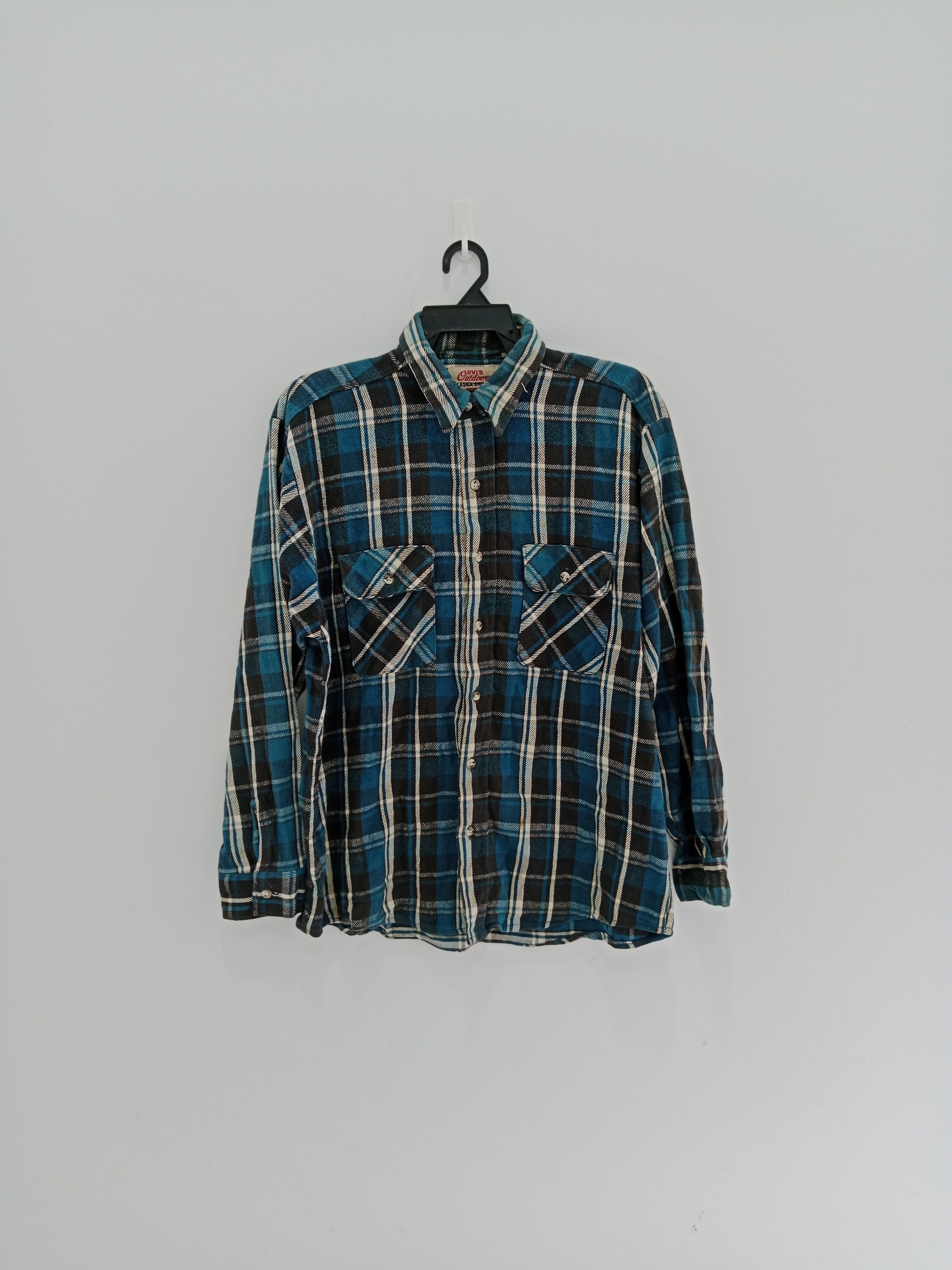 Vintage Levis Outdoor Alaska Shirts Plaid Double Pocket