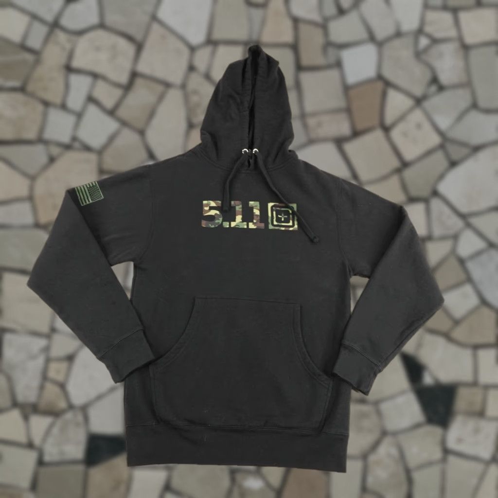 Vintage 5.11 Tactical Hoodie Mens Small Black Camo Logo Pullover Sweatshirt Sweater Size US S / EU 44-46 / 1 - 1 Thumbnail
