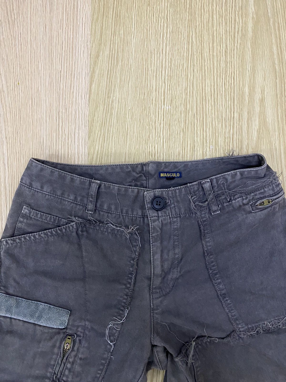 Japanese Brand × Vintage Vintage Masculo patches distress flare pant Size 27" / US 4 / IT 40 - 5 Thumbnail