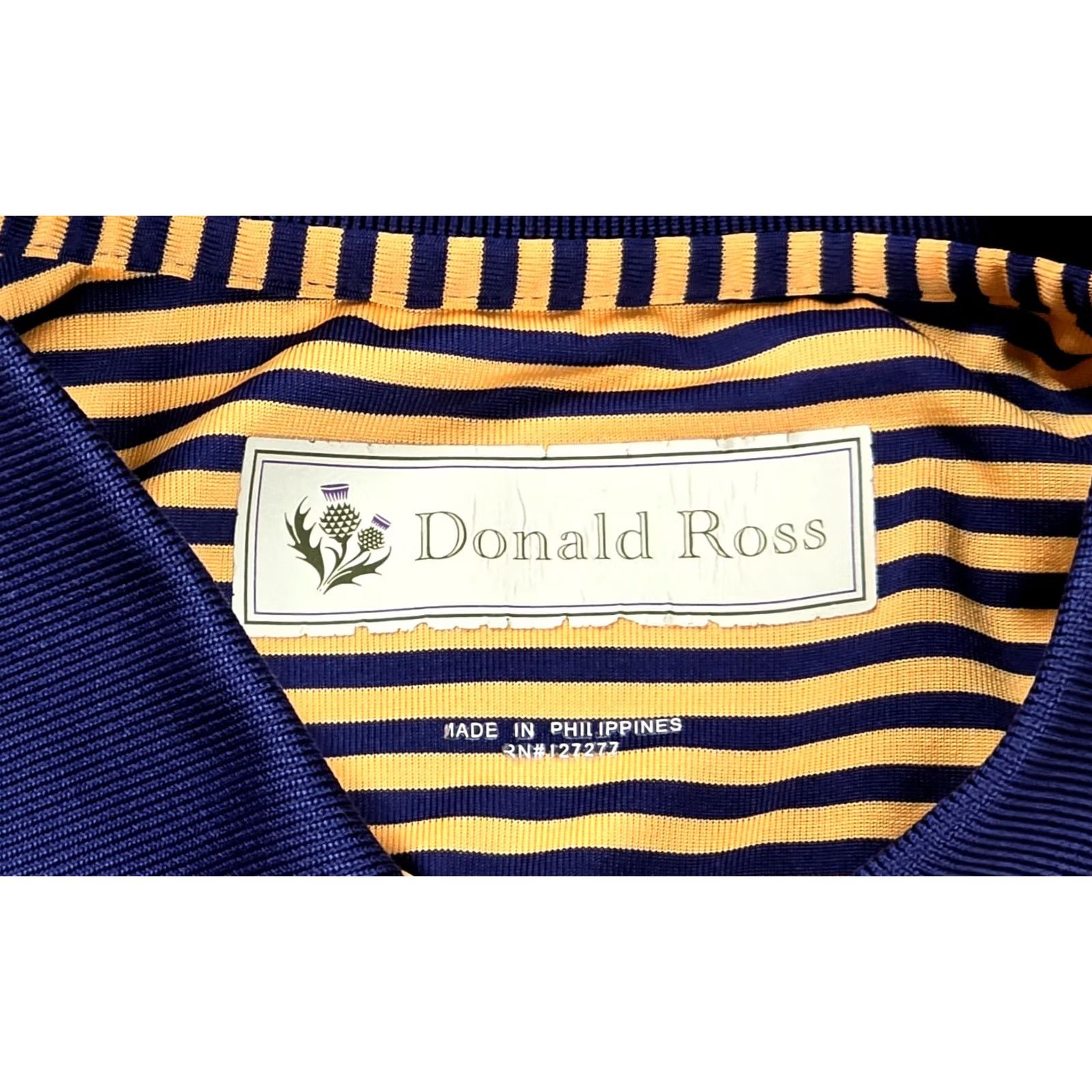 Vintage Donald Ross Men Polo Shirt M Blue Orange Performance Short Sleeve The Ridge Size US M / EU 48-50 / 2 - 7 Thumbnail