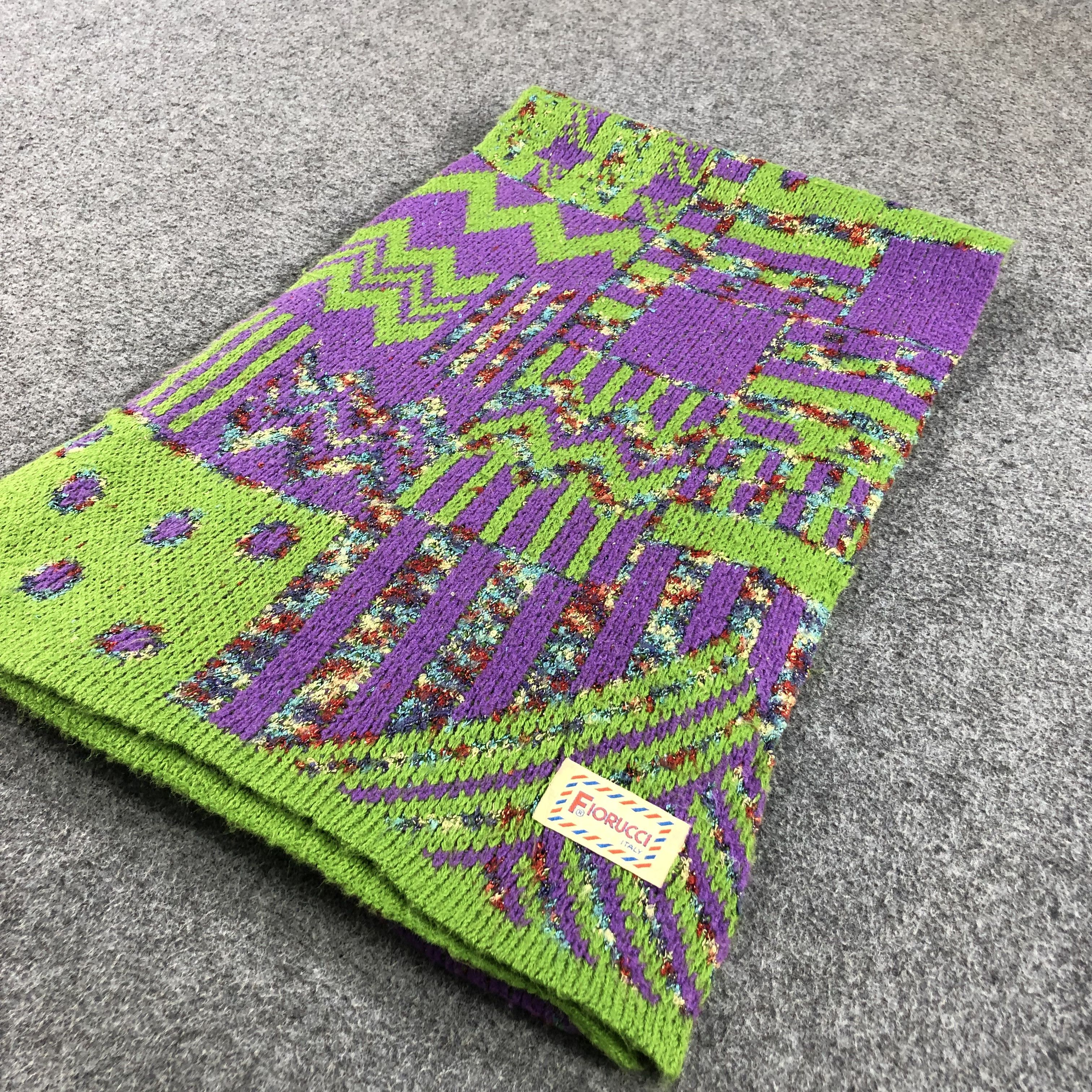 Fiorucci Fiorucci Colorful Wool Scarf Muffler V956 Size ONE SIZE - 3 Thumbnail