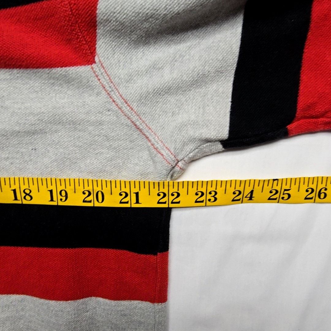 Phat Farm Phat Farm Striped Polo Shirt Red Black Gray Mens M Top Y2K Size US M / EU 48-50 / 2 - 9 Thumbnail
