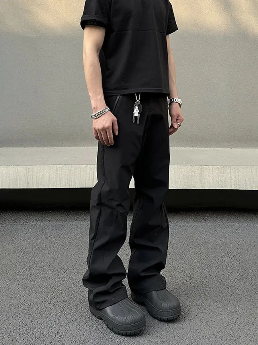 Japanese Brand Black straight fit casual pants Size US 30 / EU 46 - 4 Thumbnail