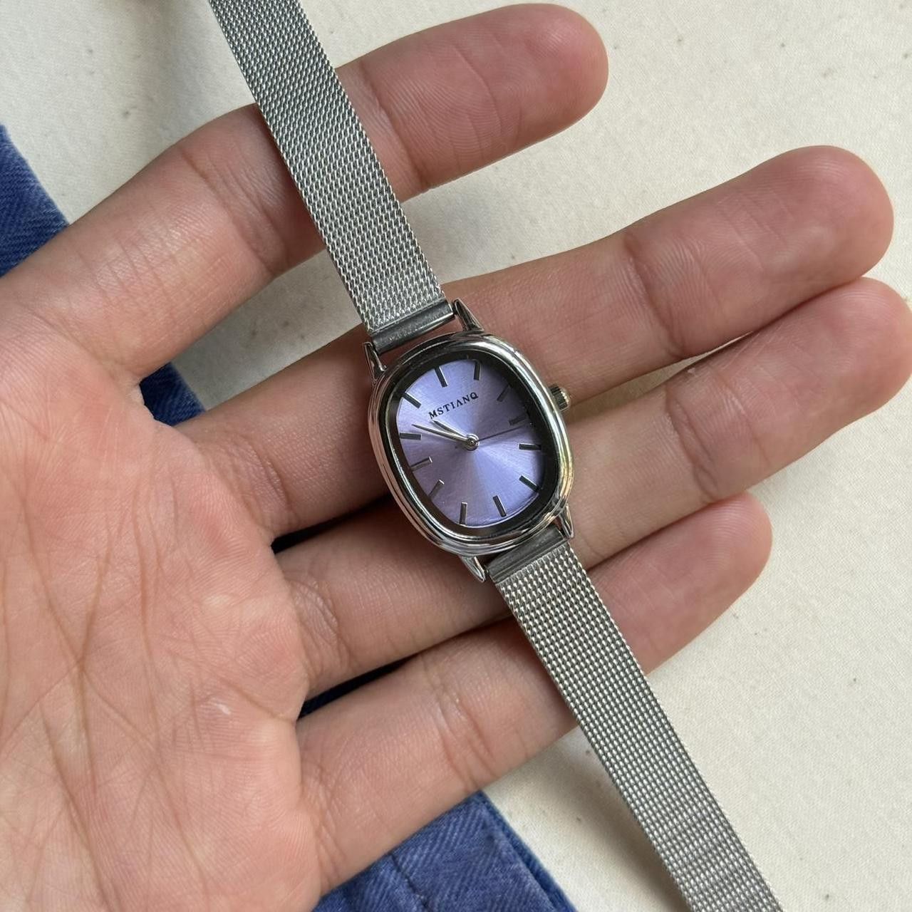 Vintage y2k silver round purple stainless steel quartz luxury watch Size ONE SIZE - 6 Thumbnail