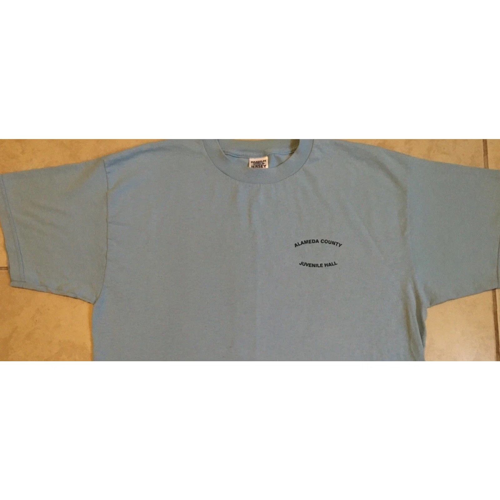 Vintage VINTAGE Alameda County Inmate Shirt XL 90s Jail Prisoner Grunge Blue T-Shirt Mens USA 80s 90s Size US XL / EU 56 / 4 - 6 Thumbnail