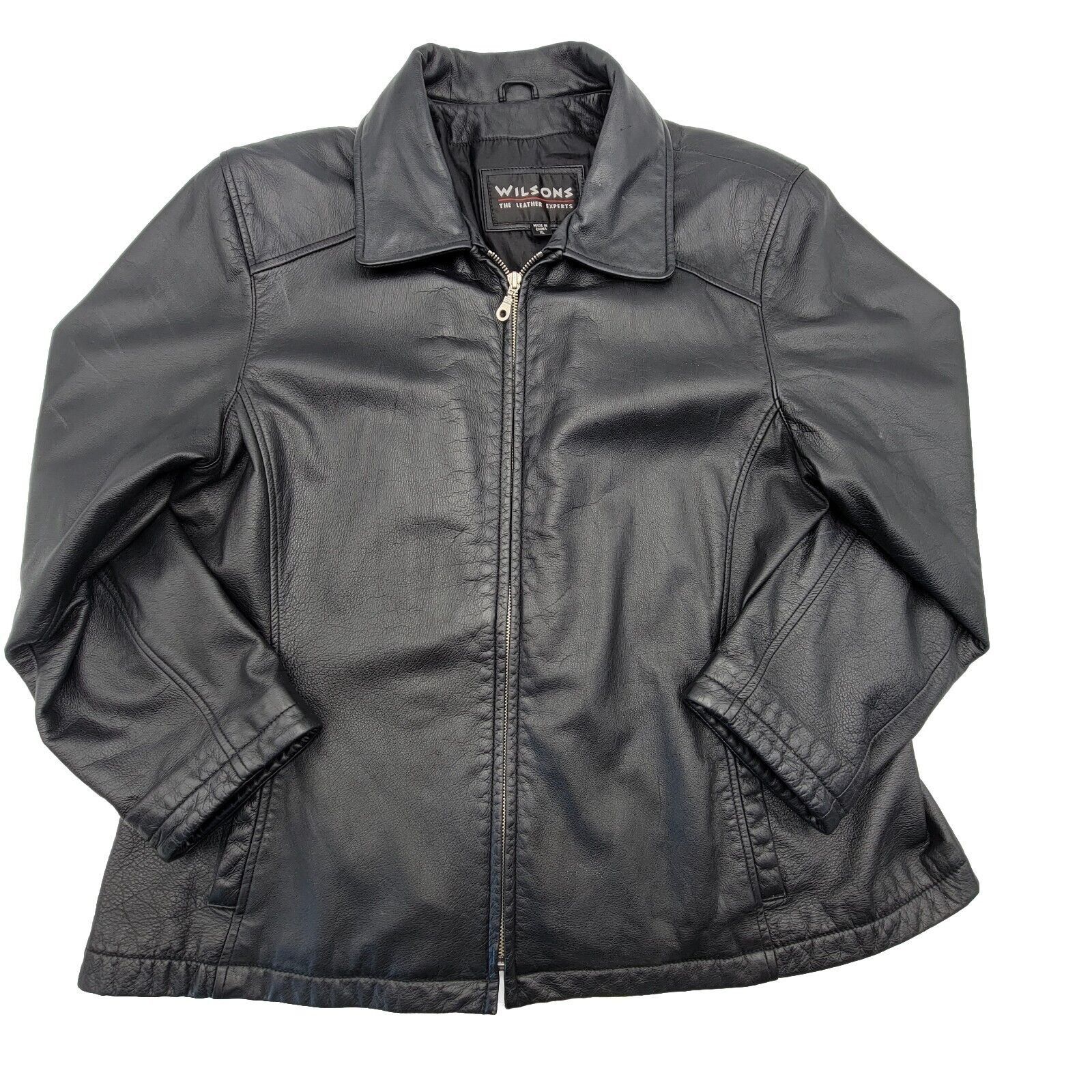 Wilsons Leather Wilson’s Leather Black Moto Jacket XL Size XL / US 12-14 / IT 48-50 - 3 Thumbnail
