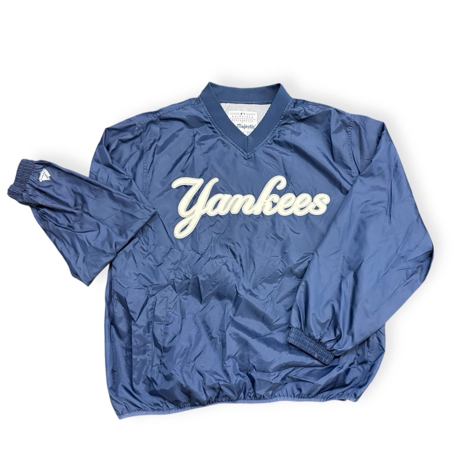 MLB NEW YANKEES CLASSIC MAJESTIC PULLOVER WINDBREAKER 2XL
