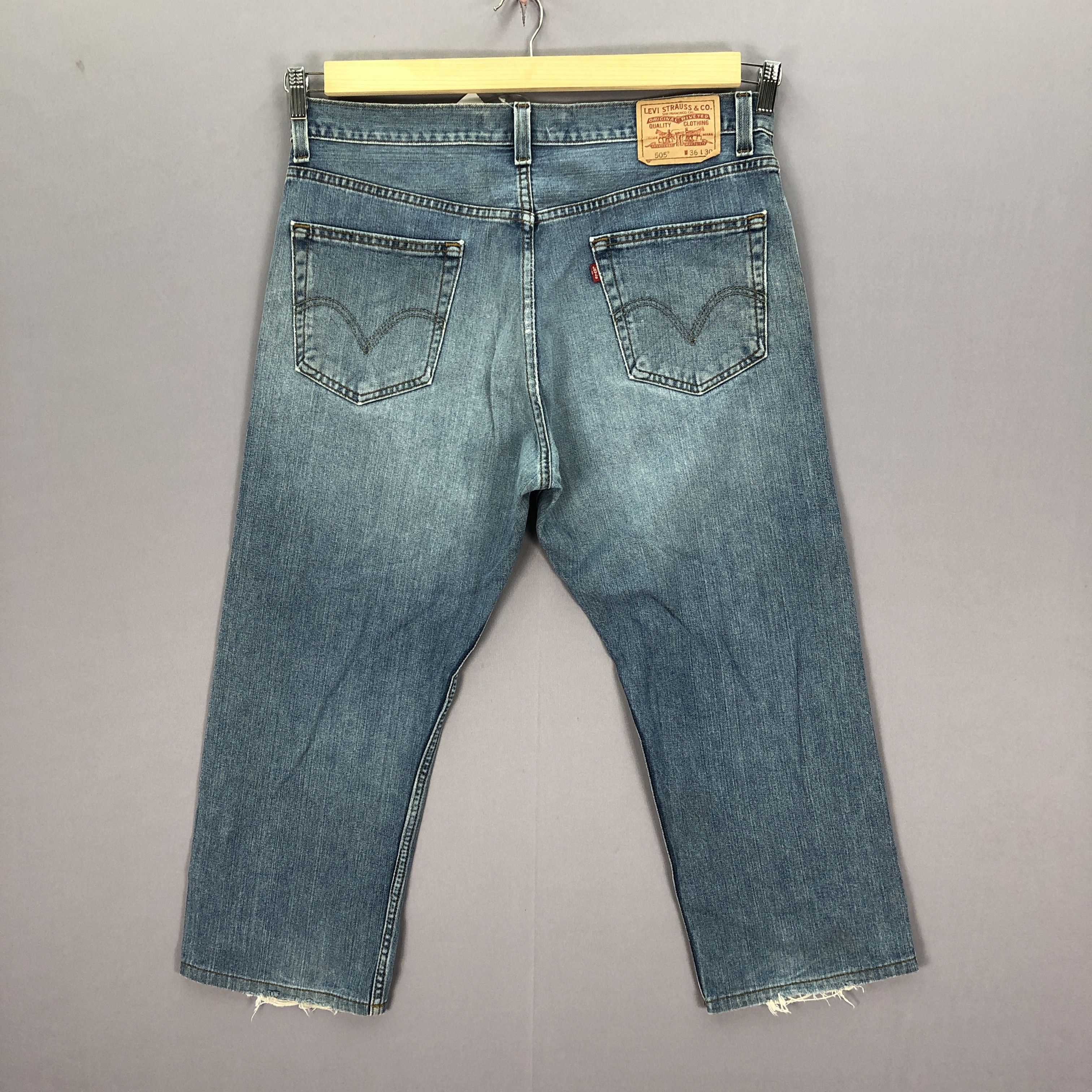 Levi's Vintage Y2K Levis 505 Faded Jeans Levi's Light Wash Denim Size US 36 / EU 52 - 2 Thumbnail