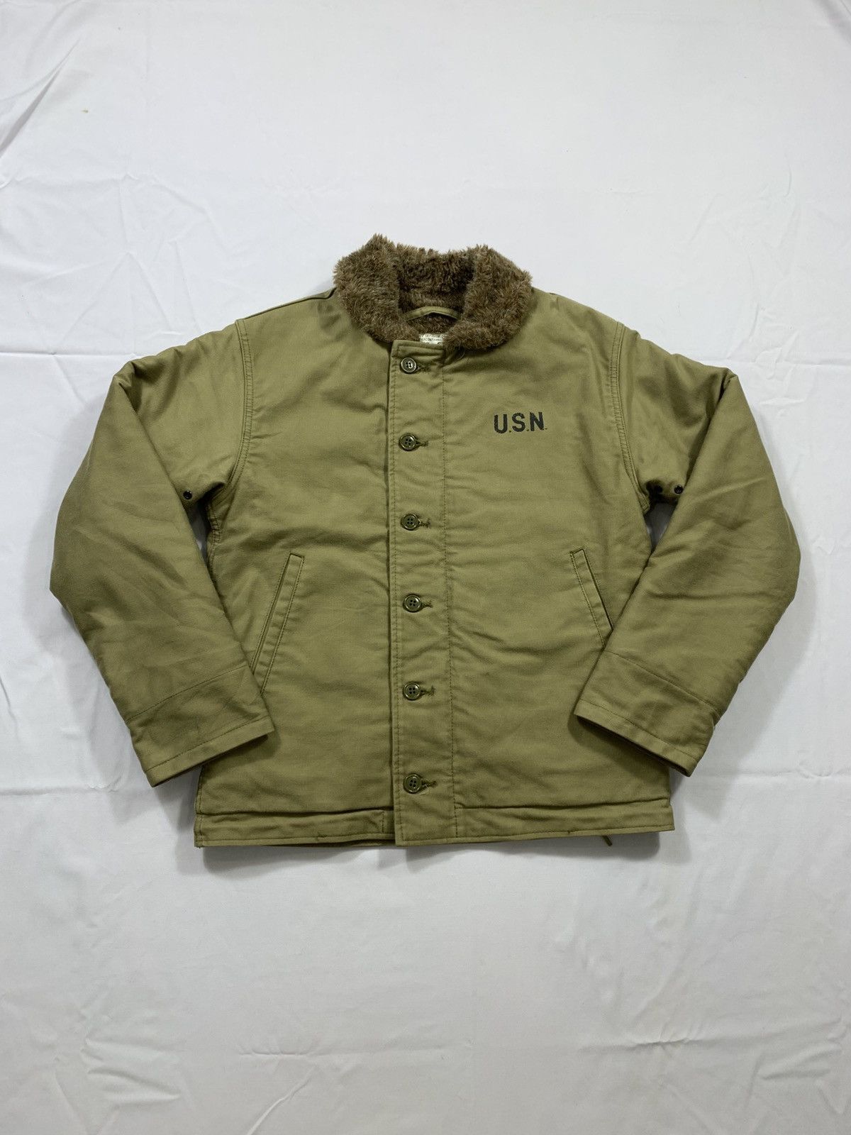 Vintage Vintage Original US Navy Deck Jacket, Alpaca Lined, Size 38 Size US M / EU 48-50 / 2 - 1 Thumbnail