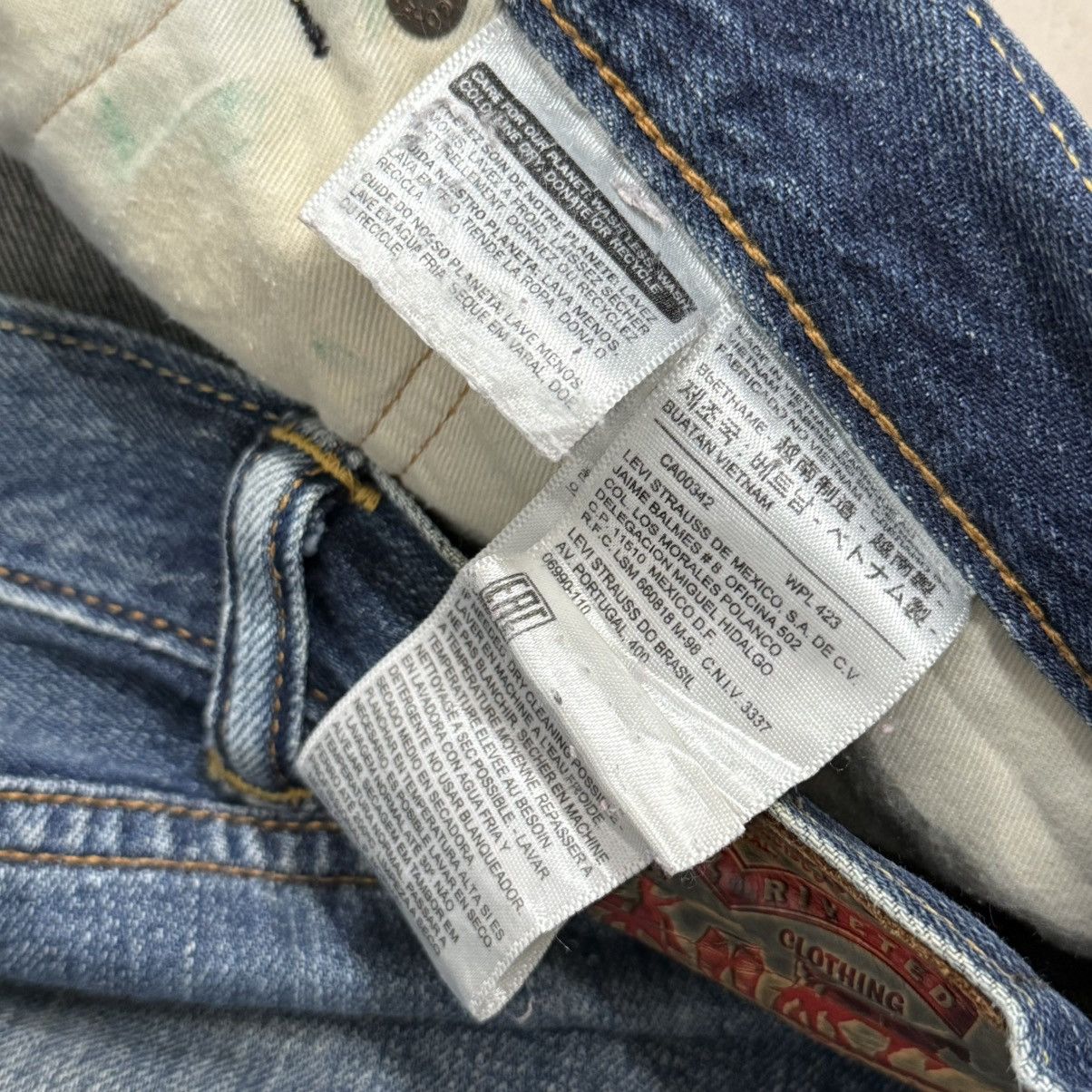 Levi's Levis 505 Distressed Whiskering Denim Pants Size US 42 / EU 58 - 16 Thumbnail