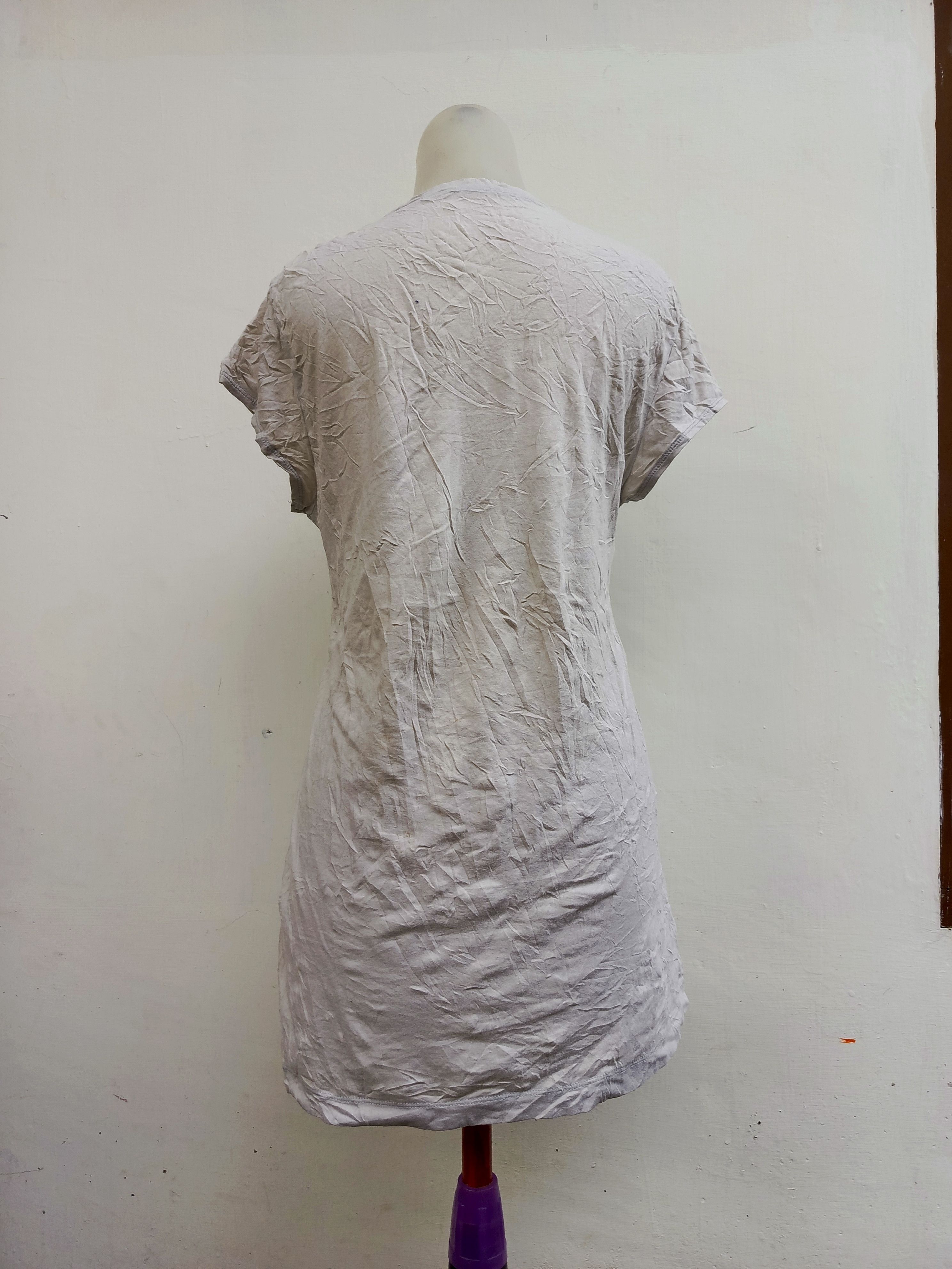 Japanese Brand K.T Kyoko Takase Cross Chain Print Short Sleeve Top Size L / US 10 / IT 46 - 4 Thumbnail