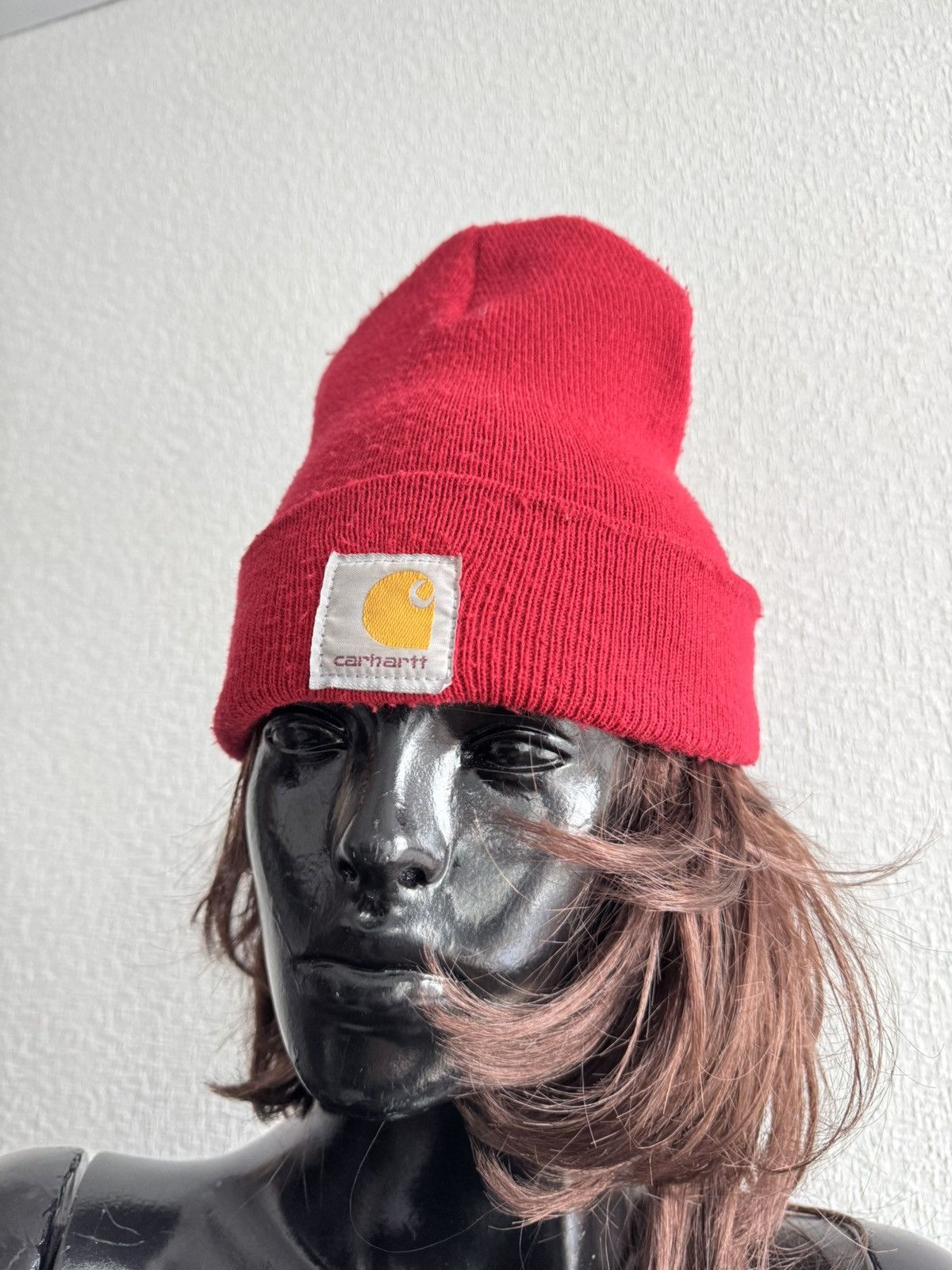 Vintage 😍Red Carhartt vintage 00s beanie unisex Size ONE SIZE - 1 Thumbnail