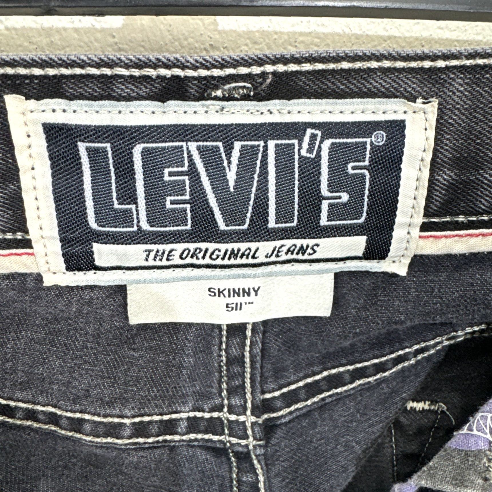 Levi's Levi's 511 Jeans 30x32 Black Mens Skinny Mid Rise 5-Pocket Denim Button Zipper Logo Casual Pants NSCoder? Size US 30 / EU 46 - 5 Thumbnail