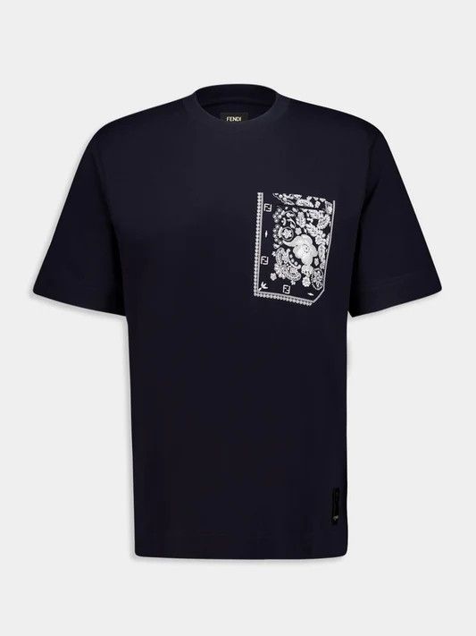 Fendi o1s1wg110526 T-Shirt in Dark Blue Size US M / EU 48-50 / 2 - 1 Thumbnail