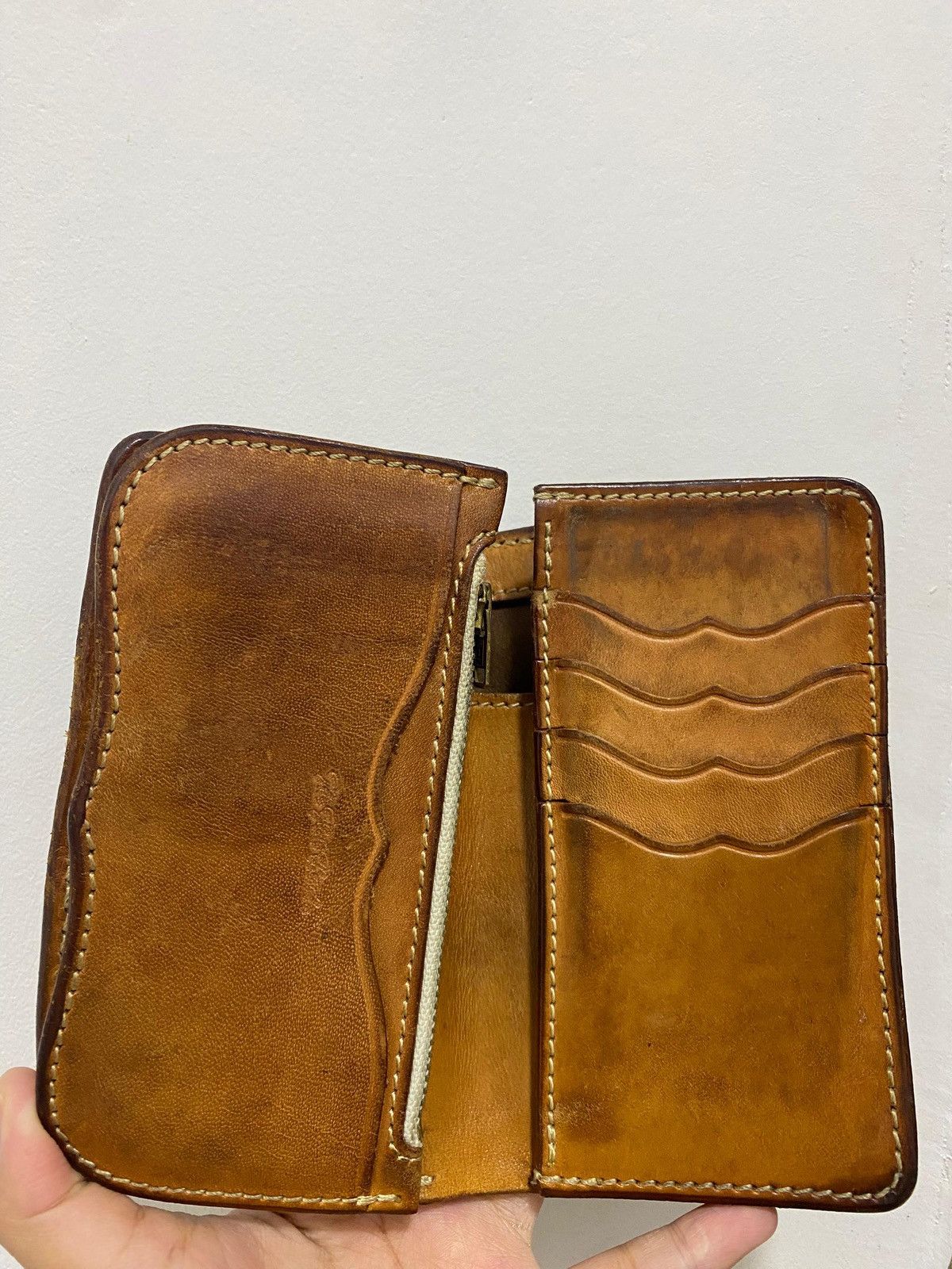 The Flat Head The Flat Head Leather Wallet – Beautiful Patina Aging Size ONE SIZE - 3 Thumbnail