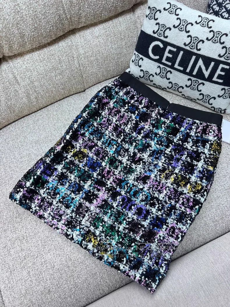 Chanel Chanel 22A show high-end handicraft workshop colour sequin Size 25" / US 0 / IT 36 - 3 Thumbnail