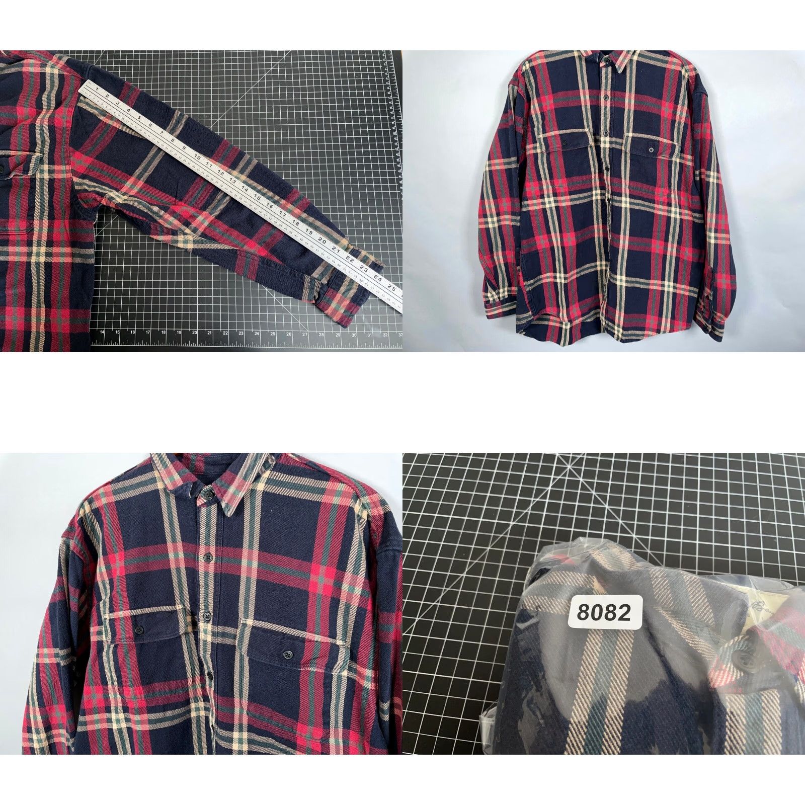 Eddie Bauer VTG Eddie Bauer Oversized Flannel Shirt Men Large Red Blue Plaid Heavyweight Cotton Cotton Flannel 90s Grunge Men’s Large Size US L / EU 52-54 / 3 - 8 Thumbnail
