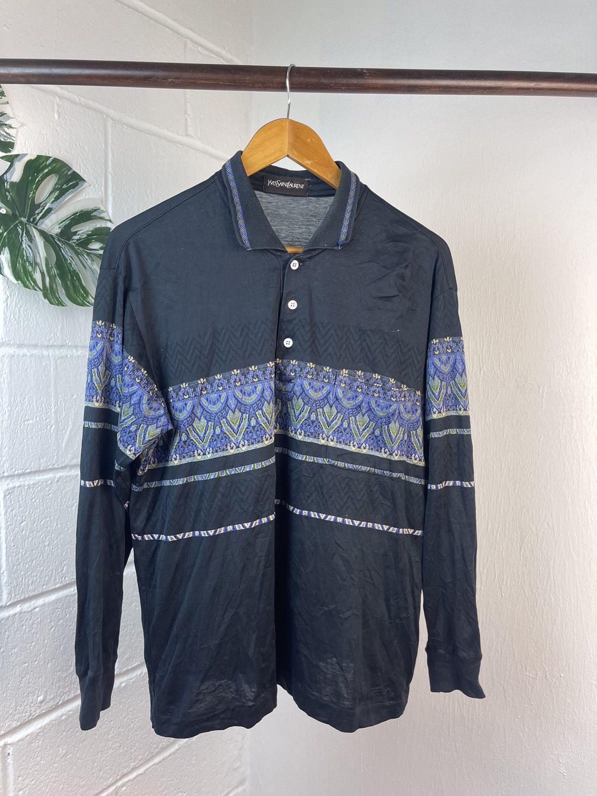 Yves Saint Laurent Long Sleeve Polo