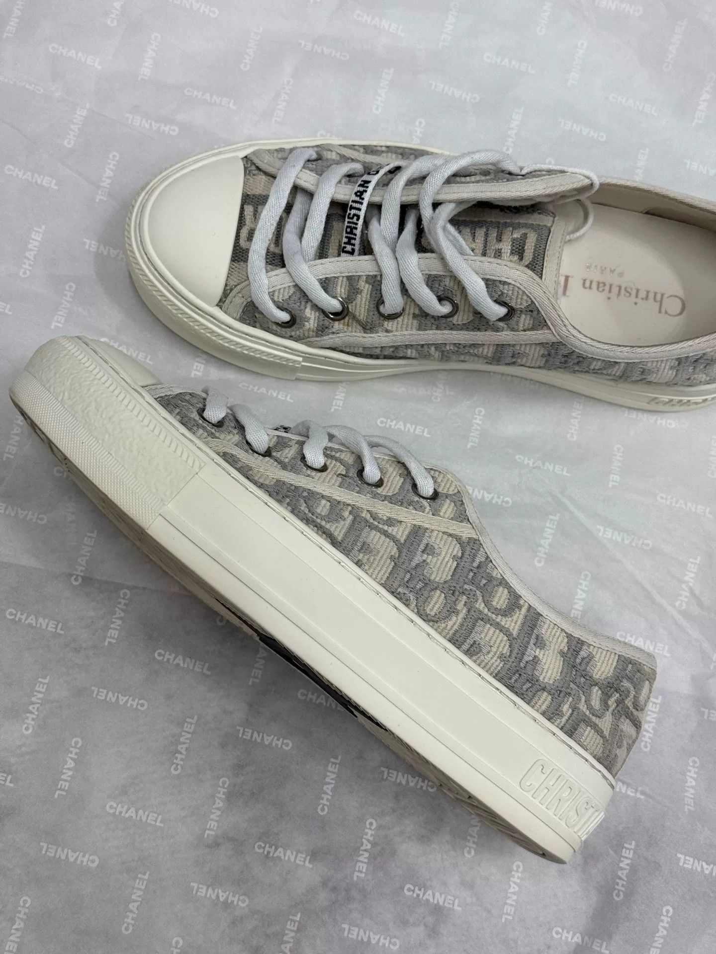Dior Dior Walk'n'Dior Gray Platform Sneakers Size US 4 / IT 34 - 1 Thumbnail